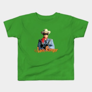 The Lone Ranger - Guns -  Clayton Moore - 40s Tv Western Kids T-Shirt